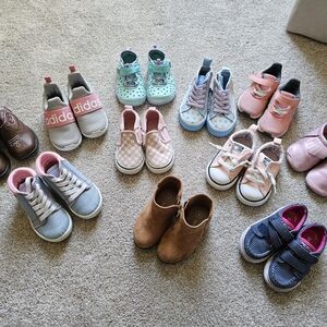 adidas Kids Pink Slip-On Sneakers with White Logo Strap